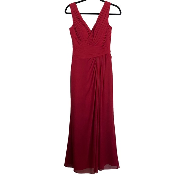 Bari Jay Long Red Dress Size 4 - Picture 4 of 8